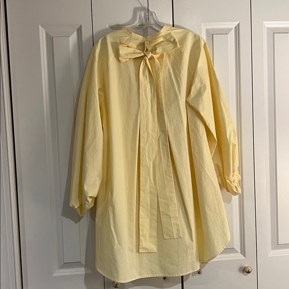 English Factory Cotton Tie-Neck Mini Shirt Dress - Picture 7 of 7